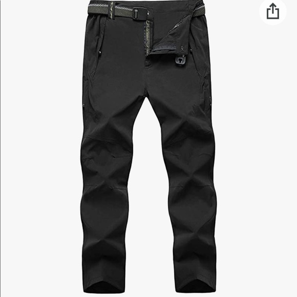 TBMPOY Outdoor Quick-Dry Lightweight Waterproof Hiking Mountain Pants with Belt - Picture 1 of 9